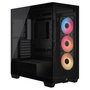 Corsair 3500X RS-R ARGB Midi Tower Caja PC Negro con Cristal Templado, ATX/EATX/microATX/Mini-ITX, 7 Ranuras, 3 Ventiladores 120mm, USB-C, Para Gaming