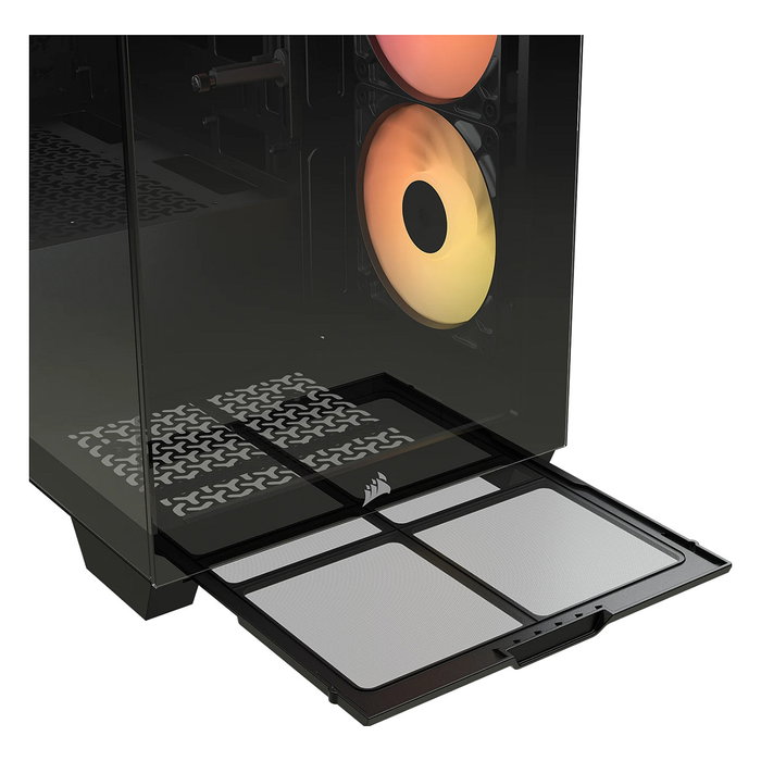 Corsair 3500X RS-R ARGB Midi Tower Caja PC Negro con Cristal Templado, ATX/EATX/microATX/Mini-ITX, 7 Ranuras, 3 Ventiladores 120mm, USB-C, Para Gaming