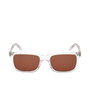 Guess Gafas GU00066 26E - Gafas de Sol para Hombre Rectangulares, Cristal Transparente/Lente Marrón, 55 mm, 150 mm