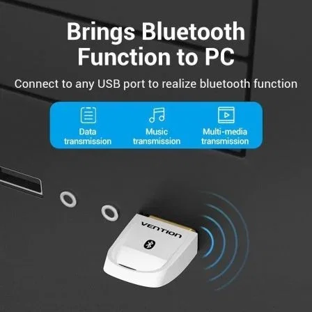 Vention Adaptador USB Bluetooth 5.0 CDSW0, Adaptador USB Inalámbrico para PC, Compatible con Múltiples Dispositivos y Sistemas Operativos, Transmisión Rápida de Datos y Audio Hi-Fi