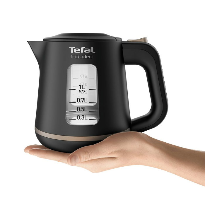 Tefal Includeo KI5338 Hervidor Eléctrico 1 L Negro