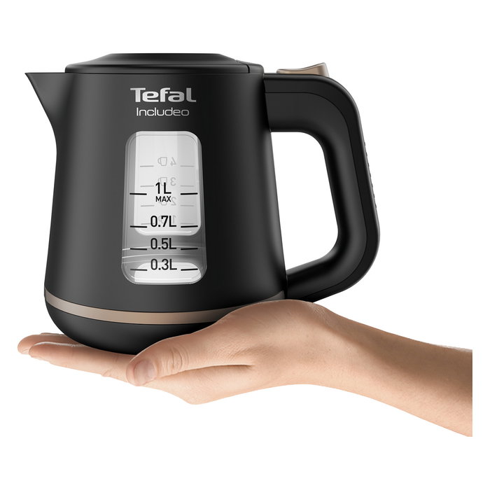 Tefal Includeo KI5338 Hervidor Eléctrico 1 L Negro