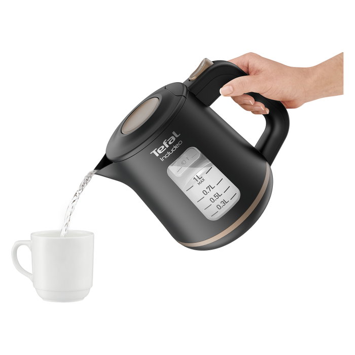 Tefal Includeo KI5338 Hervidor Eléctrico 1 L Negro