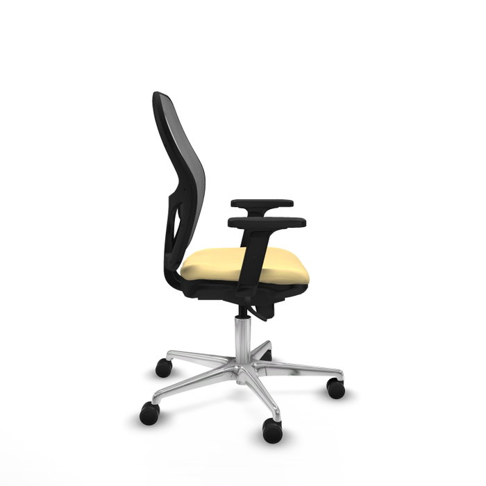 PIQUERAS Y CRESPO Silla de oficina Jorquera con mecanismo Sincro, Crema y Gris