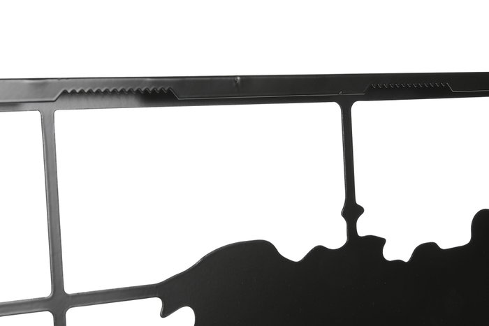 DKD Home Decor Set de 3 Piezas Decoración de Pared Mapa Negro Metal