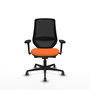 PIQUERAS Y CRESPO Silla de oficina Mardos con mecanismo Sincro/Traslack, Naranja y Negro