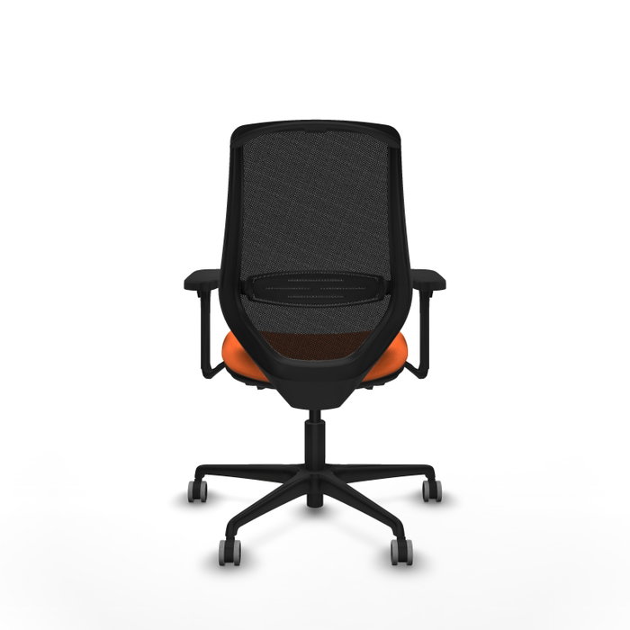 PIQUERAS Y CRESPO Silla de oficina Mardos con mecanismo Sincro/Traslack, Naranja y Negro