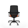 PIQUERAS Y CRESPO Silla de oficina Mardos con mecanismo Sincro/Traslack, Naranja y Negro