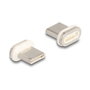 DeLOCK Adaptador Magnético USB Type-C™ con conector macho, Oro y Blanco