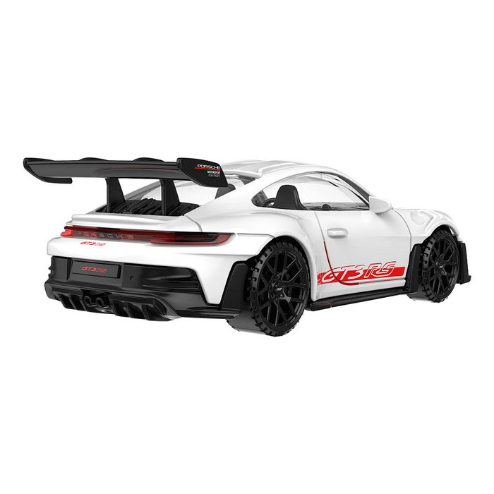 Jamara 402239 Porsche 911 GT3 RS Coche de Colección a Escala 1:43, Blanco, Metal y Plástico, para 3+ Años