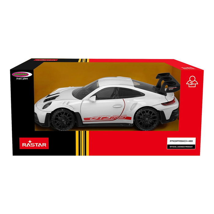 Jamara 402239 Porsche 911 GT3 RS Coche de Colección a Escala 1:43, Blanco, Metal y Plástico, para 3+ Años