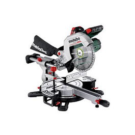 Metabo KGS 18 LTX BL 254 Sierra ingleteadora de 25.4 cm con 2 baterías de 8 Ah 18V LiHD, 4000 RPM, corte a 50 grados