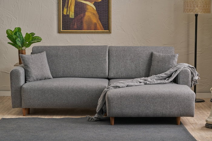 Atelier Del Sofa Sofá Cama Rinconero Gris 246x160x85 cm / Cama 210x135 cm Atelier Del Sofa Sofá Cama Rinconero Gris 246x160x85 cm / Cama 210x135 cm
