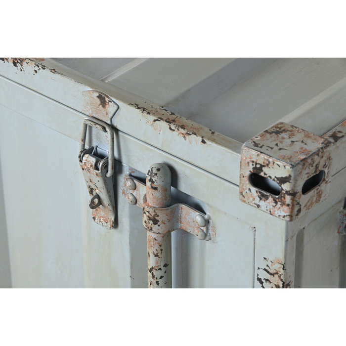 DKD Home Decor Contenedor Arcon Metal Gris