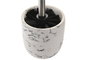 DKD Home Decor Escobillero de Cemento Mate Blanco 10x10x36 cm