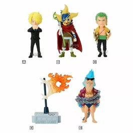 Banpresto Figura One Piece World Collectable Figure Enies Lobby 2 Sanji Sogeking Roronoa Zoro Franky 7cm PVC Coleccionable