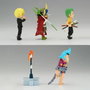 Banpresto Figura One Piece World Collectable Figure Enies Lobby 2 Sanji Sogeking Roronoa Zoro Franky 7cm PVC Coleccionable