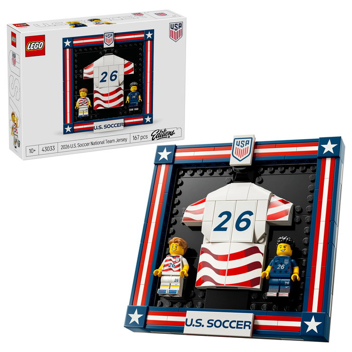 LEGO Editions Camiseta de la Selección Nacional de Fútbol de EE. UU. 2026, 43033 LEGO Editions Camiseta de la Selección Nacional de Fútbol de EE. UU. 2026, 43033
