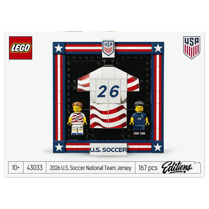 LEGO Editions Camiseta de la Selección Nacional de Fútbol de EE. UU. 2026, 43033 LEGO Editions Camiseta de la Selección Nacional de Fútbol de EE. UU. 2026, 43033