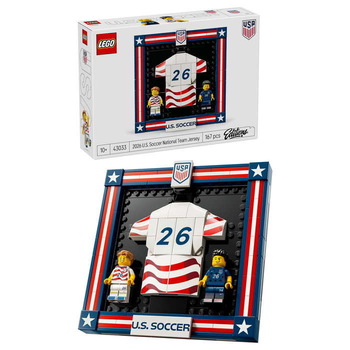 LEGO Editions Camiseta de la Selección Nacional de Fútbol de EE. UU. 2026, 43033 LEGO Editions Camiseta de la Selección Nacional de Fútbol de EE. UU. 2026, 43033