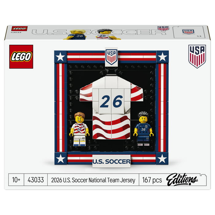 LEGO Editions Camiseta de la Selección Nacional de Fútbol de EE. UU. 2026, 43033 LEGO Editions Camiseta de la Selección Nacional de Fútbol de EE. UU. 2026, 43033