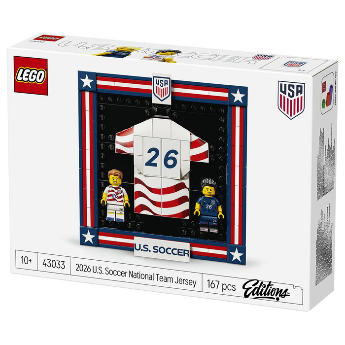 LEGO Editions Camiseta de la Selección Nacional de Fútbol de EE. UU. 2026, 43033 LEGO Editions Camiseta de la Selección Nacional de Fútbol de EE. UU. 2026, 43033