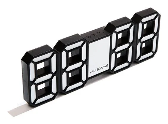 Muitomas Neon Digital Clock White - Reloj Despertador Digital LED Blanco