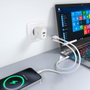 Aisens Cargador GaN 30W con USB-C PD3.0/QC4.0 y USB-A QC3.0 Blanco