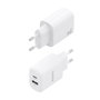 Aisens Cargador GaN 30W con USB-C PD3.0/QC4.0 y USB-A QC3.0 Blanco