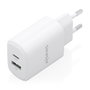 Aisens Cargador GaN 30W con USB-C PD3.0/QC4.0 y USB-A QC3.0 Blanco