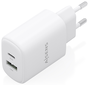 Aisens Cargador GaN 30W con USB-C PD3.0/QC4.0 y USB-A QC3.0 Blanco