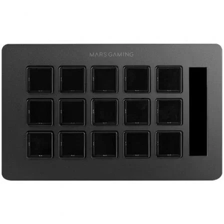 Mars Gaming Stream Deck Slim MSD-ONE 15 Teclas LCD Negro Controladores de Streaming
