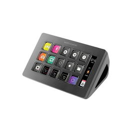 Mars Gaming MSD-ONE Control Deck Slim - Controlador de Juego Táctil con 15 Botones y Pantalla LCD - Negro