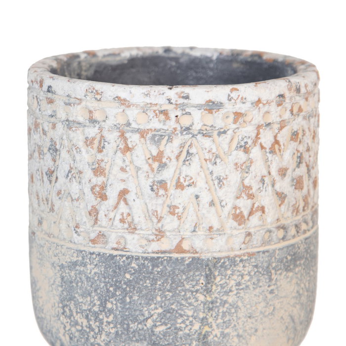 Macetero Cemento Decoración 10,50 X 10,50 X 12 cm (Set de 4)