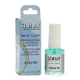 Glaux Keratin Base Revitalizante con Queratina para Uñas Quebradizas Nutre y Repara
