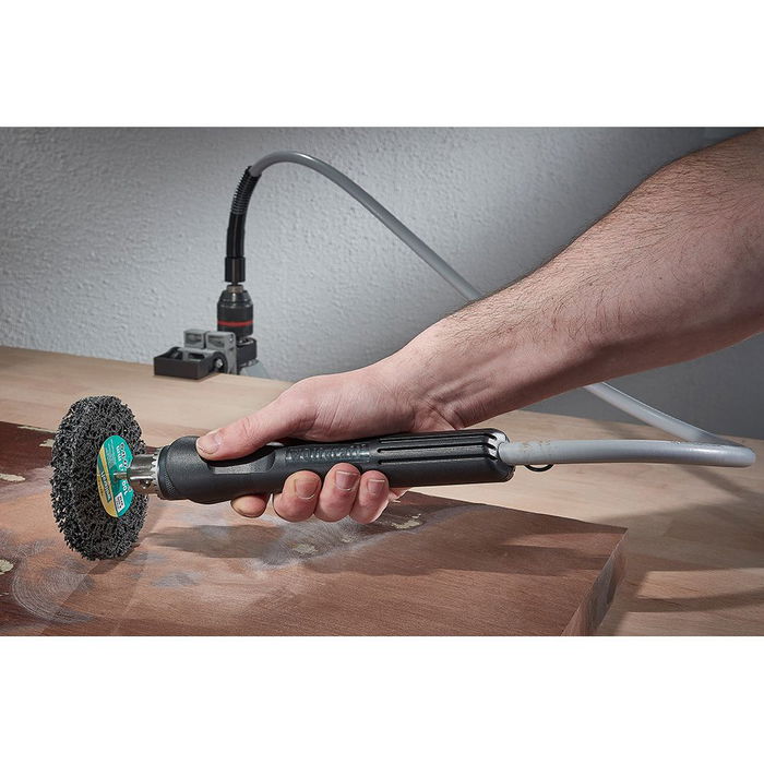 Wolfcraft Eje Flexible con Portabrocas para Taladro, Diámetro Ø8 mm, Longitud 1300 mm, Carga Máx. 5 kg, Máx. 3500 RPM