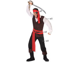 Disfraz Pirata Hombre Adulto Corsario XL Multicolor
