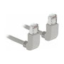DeLOCK Cable de red RJ45 Cat.6A S/FTP angulado 0,5 m Gris