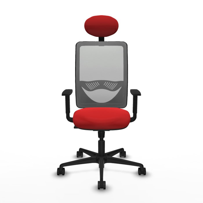 PIQUERAS Y CRESPO Silla de oficina Zulema con mecanismo Sincro, Rojo y Gris PIQUERAS Y CRESPO Silla de oficina Zulema con mecanismo Sincro, Rojo y Gris