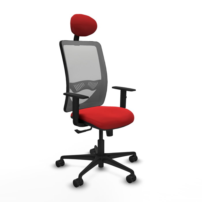 PIQUERAS Y CRESPO Silla de oficina Zulema con mecanismo Sincro, Rojo y Gris PIQUERAS Y CRESPO Silla de oficina Zulema con mecanismo Sincro, Rojo y Gris