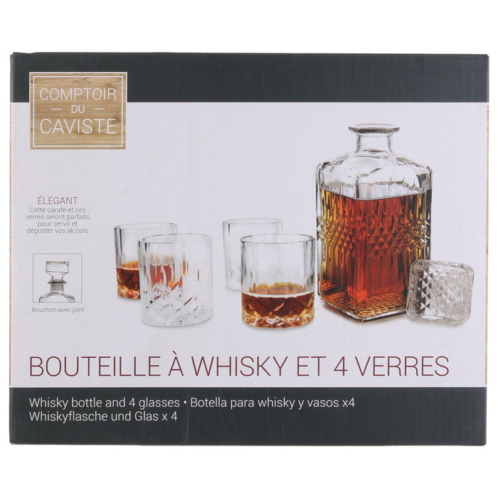 Cook Concept Set de Botella y 4 Vasos COCKTAIL