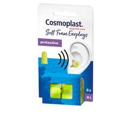 Cosmoplast Tapones para Oídos Espuma Suave, Reducción de Ruido, Pack de 6 Unidades