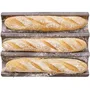 Birkmann EASY BAKING Bandeja Perforada para Hornear, Acero al Carbono Antiadherente, para 3 Baguettes, 39,5 x 29,5 x 4,5 cm