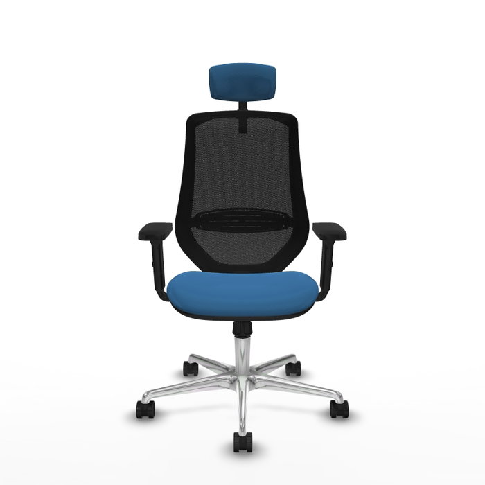 PIQUERAS Y CRESPO Silla de oficina Mardos con mecanismo Sincro, Azul claro y Negro