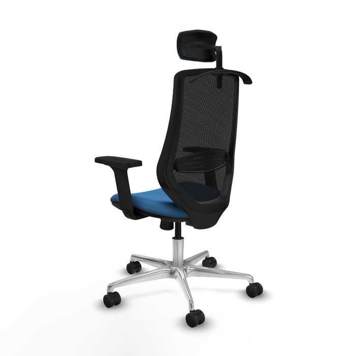 PIQUERAS Y CRESPO Silla de oficina Mardos con mecanismo Sincro, Azul claro y Negro