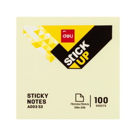 Deli Bloc de notas adhesivas Stick Up amarillo 76x76mm 100h