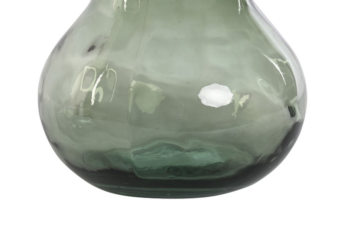 DKD Home Decor Jarrón de Cristal Reciclado Verde 26,5x26,5x76 cm