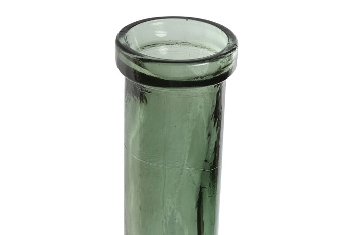 DKD Home Decor Jarrón de Cristal Reciclado Verde 26,5x26,5x76 cm