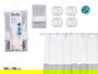Berilo Cortina Ducha Peva Gris Transparente 180 x 180 cm (Set de 12)