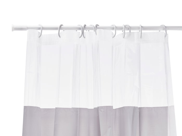 Berilo Cortina Ducha Peva Gris Transparente 180 x 180 cm (Set de 12)